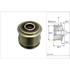 ALTERNATÖR KASNAĞI VOLVO S40 1.6D 2.0D 04-12 C30 1.6D 06-12 V70 2.0D 07-15 V50 06-12 C70