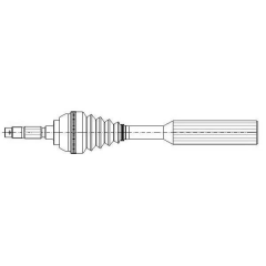 KOMPLE AKS SOL PEUGEOT 206 1.4-1.6 TU5 98-06 604mm