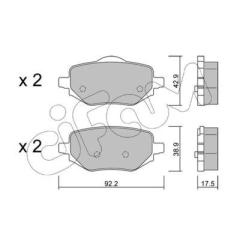 ARKA FREN BALATASI OTOMATİK EL FRENİ CORSA F-C4-208-2008-DS3