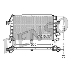 RADYATÖR ASTRA H 1.3-1.7-1.9 CDTİ 04 ZAFIRA 1.7-1.9 CDTI 05 AC KLİMASIZ-KLİMALI MEK 599x368x26