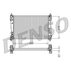 RADYATÖR CORSA D 05 PUNTO 05 BRAVO II 07 1.3 JTD-1.7CDTI MEK AC KLİMASIZ 620x395x27