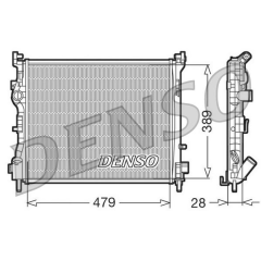 MOTOR SU RADYATÖRÜ RENAULT CLIO II 98 05 SYMBOL 00 SYMBOL II 08 1.5DCI MT AC MEKANİK 479x414x27