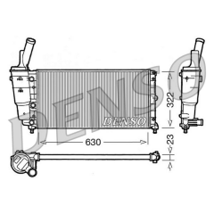 RADİATOR. ENGİNE COOLİNG FIAT PUNTO 93-00