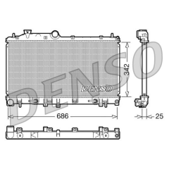 RADİATOR. ENGİNE COOLİNG SUBARU FORESTER 08