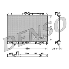 RADİATOR. ENGİNE COOLİNG MITSUBISHI OUTLANDER I 03-06