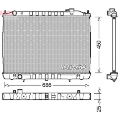 RADİATOR. ENGİNE COOLİNG NISSAN PICK UP D22 97-05