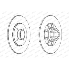 FREN DİSKİ ARKA RENAULT CLIO II 98 05 MEGANE I 96 R19 238x8x7MM RULMANLI ABS SENSÖRLÜ