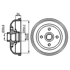 ARKA FREN KAMPANASI CORSA A 83-92 -CORSA B-TIGRA A 93-02 ABS Lİ