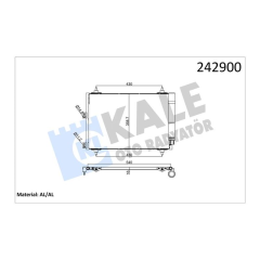 KLİMA RADYATÖRÜ KONDENSER BERLINGO 06 XSARA 04 PARTNER 06 1.6 HDI 530x362x16 1 SIRA ALB SİSTEM