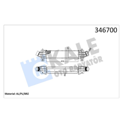 TURBO RADYATÖRÜ INTERCOOLER MONDEO III 2.0TDCI 2.2TDCİ 00 07 412x90.7x85 AL-PL-BRZ