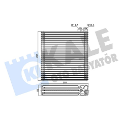 EVAPORATOR TOYOTA COROLLA 1.4-1.6 2.0D-4D 01-08 BRAZING AL/AL 255X265X58
