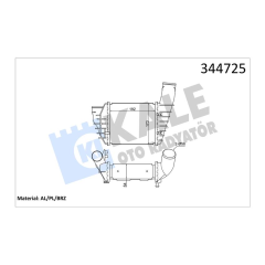 TURBO RADYATÖRÜ INTERCOOLER PASSAT 98-00 -A4 97-01 -SUPERB 02-03 2.5 TDİ 192x172x62 AL/PL/BRZ