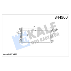 TURBO RADYATÖRÜ INTERCOOLER ASTRA J-CRUZE J300-J305-J308 -ZAFIRA TOURER C AL/PL/BRZ 665x35