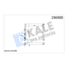 MOTOR SU RADYATÖRÜ RENAULT KANGOO 97 1.9D KLİMASIZ MEK 479x442x34 1 SIRA ALB SİSTEM