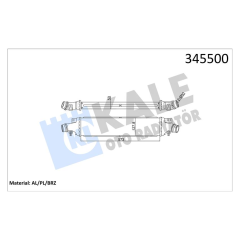x TURBO RADYATÖRÜ INTERCOOLER CORSA D AL/PL/BRZ 572x127x50