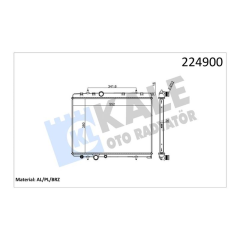 RADYATÖR 206 98 307 02 C4 04 XSARA 00-05 1.6-2.0 AC KLİMASIZ OTOM 562.8x378x27 1 SIRA ALB