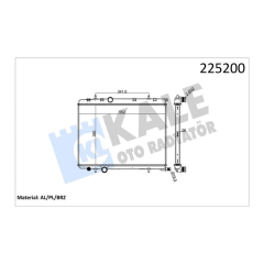 RADYATÖR 307 00 C4 04 1.4 16V-1.6 16V-PARTNER-BERLINGO 97 2.0HDI 00 AC /- MEKx562x378x27 AL/PL/BRZ