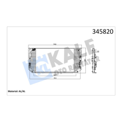 KLİMA KONDENSERİ COROLLA 1.6 Sİ-1.8 GT AE 101 92-97 692x342x20 AL/AL