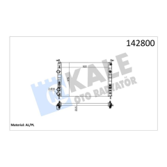 RADYATÖR PALIO 1.2-ALBEA 1.6 AC KLİMASIZ MEK 530x379x22 2 SIRA AL PL SİSTEM