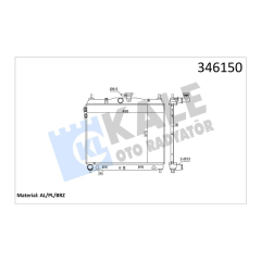 RADYATÖR GETZ 03-05 1.3-1.6 MEK AC KLİMASIZ 494x385x20 AL/PL/BRZ