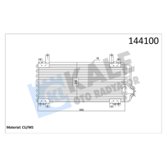 KLIMA RADYATORU RENAULT R19-R21 2 SIRA AL CU 21 646x19x295