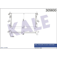 RADYATÖR C2-C3-207-1007 1.4-1.4 16V-1.6 16V-1.4HDI KLİMASIZ MEK 398x380x23