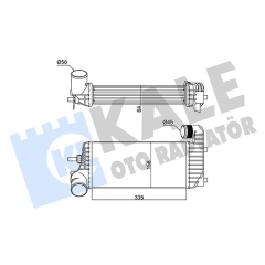 TURBO RADTYATORU C MAX II FOCUS III TRANSIT CONNECT TOURNEO CONNECT 1.5TDCI 11 336X157X62