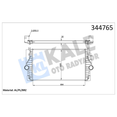 TURBO RADYATÖRÜ INTERCOOLER VW TRANSPORTER T4 2.5 TDİ 95-03 694x415x34 AL/PL/BRZ