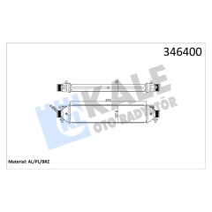 TURBO RADYATÖRÜ INTERCOOLER BRAVO 07 PUNTO 1.4TJET-1.6DMTJ-1.9 DMTJ 05 199A8.000 572x127x50