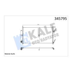 KLİMA KONDENSERİ NISSAN XTRAIL DIZEL BENZİN 01 AL/AL