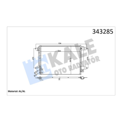 KLİMA KONDENSERİ JETTA 10 582x378x16 AL/BRZ