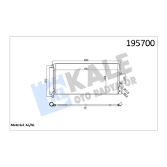 KLİMA KONDENSERİ LINEA 1.3 JTD 628x305x12 1 SIRA ALB SİSTEM