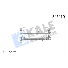 TURBO RADYATÖRÜ INTERCOOLER FLUENCE MGN III-SCENIC III 1.5DCI 09 657x91x80 110LUK AL/PL/BRZ
