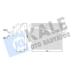 KALORİFER RADYATÖRÜ KLİMA EVAPARATOR ASTRA G-ZAFIRA A 98 274x235x73 AL
