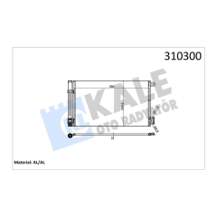 KLİMA KONDENSERİ COMBO D-CORSA D-E ADAM-BIPPER-TEPEE-NEMO 1.2-1.4 HDI 08 FIORINO 1.4-1.3D MJ 07 571x351X12