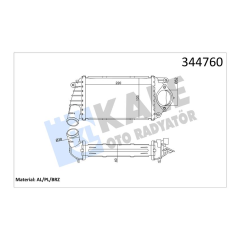 TURBO RADYATÖRÜ INTERCOOLER POLO 1.4 TDİ 99-01 220x133 AL/PL/BRZ