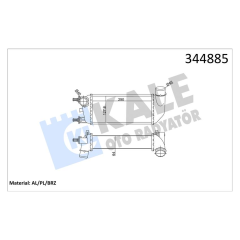 TURBO RADYATÖRÜ INTERCOOLER FIAT 500 1.3 DMTJ 08 FORD KA 1.3 TDCİ 08 AL/PL/BRZ