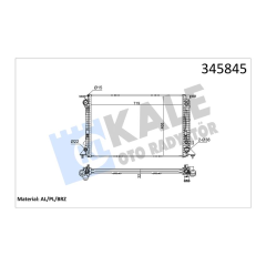 RADYATÖR Q5 3.0 TDİ guattro 08 720x470x32 AC /- MEK OTOM AL/PL/BRZ