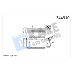 TURBO RADYATÖRÜ INTERCOOLER FIESTA 1.6 TDCİ 08 MEK AC /- AL/PL/BRZ