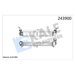 TURBO RADYATÖRÜ INTERCOOLER FLUENCE 10 1.5DCI 657x89x85 2 SIRA ALB SİSTEM