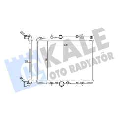 RADYATÖR C5 EM-P406 YM EW7J4 1.8 16V-P406 YM 2.0HDI 8V 01 MEKANİK 380x538x26