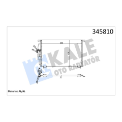 KLİMA KONDENSERİ OMEGA B 665x450x16 AL/AL