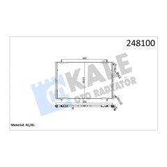 KLİMA RADYATÖRÜ KONDANSER PEUGEOT P206 98 09 1.1-1.4-1.6-2.0-1.4HDI-1.6HDI 556x364x16 AL