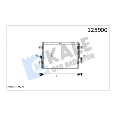 x KLİMA KONDENSERİ PALIO 1.2 448x355x16 1 SIRA ALB SİSTEM