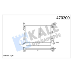 MOTOR SU RADYATÖRÜ OPEL CORSA D-CORSA E 1.2-1.4 A12XER A12XEL B12XEL A14XER B14XER 11 540x378x23 351220