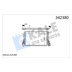 TURBO RADYATÖRÜ INTERCOOLER VW CADDY III-GOLF VI AUDI A3-TT-LEON SKODA OCTAVIA AL-PL-BRZ