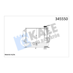 KLİMA KONDENSERİ SCENIC I 99-03 1.4 16V-2.0 16V-1.9DCI F9Q.7.34 538x381x16 AL/AL