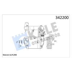 TURBO RADYATÖRÜ INTERCOOLER A6 4F5. C6 AL/PL/BRZ 200x202x62