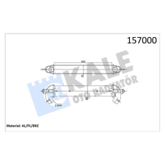 TURBO RADYATÖRÜ INTERCOOLER DOBLO 1.9 JTD 01 500x70x85 AL AL SİSTEM