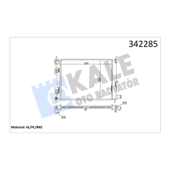 RADYATÖR BRAZİNG ACCENT BLUE 1.4İ-1.6İ- İ20 1.4İ 500x382x16